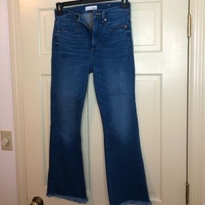 LOFT high waist flare crop jeans